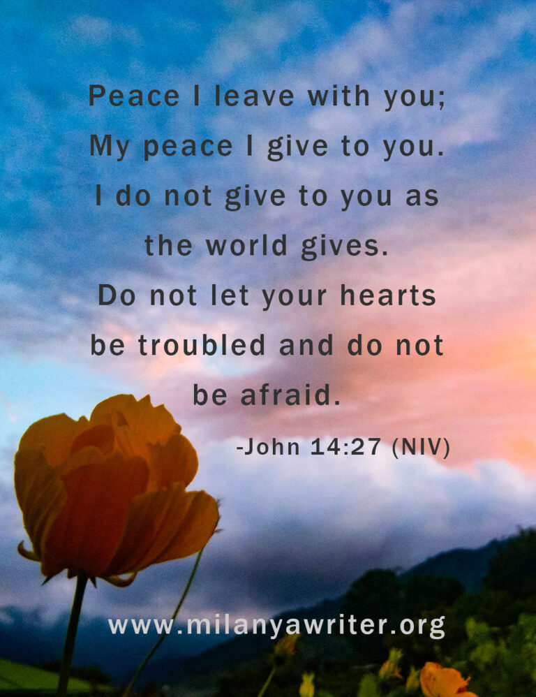 Peace that flows from God — Jesus the Prince of Peace bringing calm in a chaotic world.